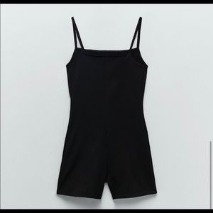 Zara textured short jumpsuit